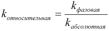 Относительная фазовая проницаемость 